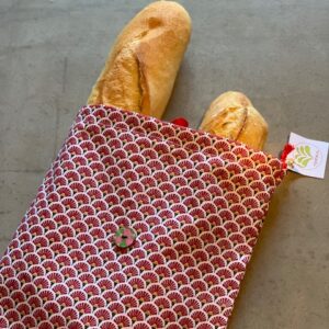 sac à pain paon rouge